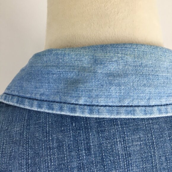 MOTHER Snap Button ALL My EX'S Picking Up The Piece Long Sleeve Chambray Shirt - Picture 14 of 16